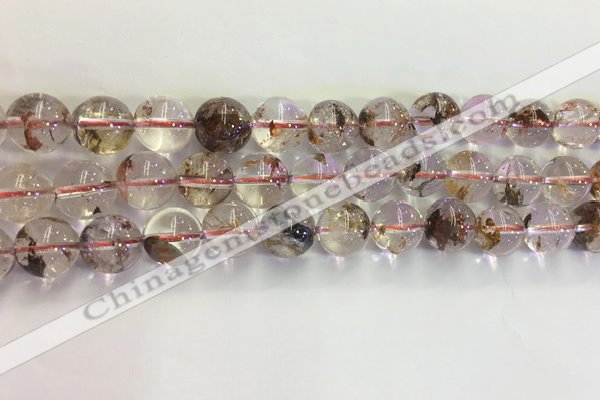 CPC653 15.5 inches 10mm round yellow phantom quartz beads