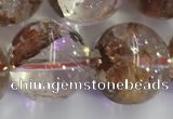 CPC656 15.5 inches 16mm round yellow phantom quartz beads