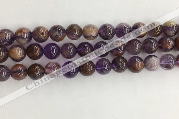 CPC662 15.5 inches 10mm round purple phantom quartz beads