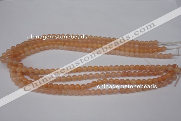 CPE02 15.5 inches 6mm round peach stone beads wholesale