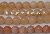 CPE12 15.5 inches 8mm faceted round peach stone beads wholesale