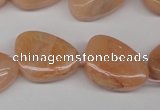 CPE28 15.5 inches 15*20mm teardrop peach stone beads wholesale