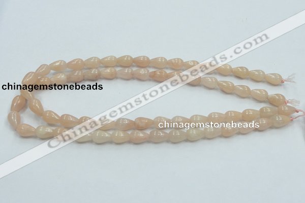 CPI01 15.5 inches 8*12mm teardrop pink aventurine jade beads