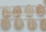 CPI14 15.5 inches 10*14mm top-drilled teardrop pink aventurine jade beads