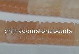 CPI155 15.5 inches 18*25mm carved rectangle pink aventurine jade beads