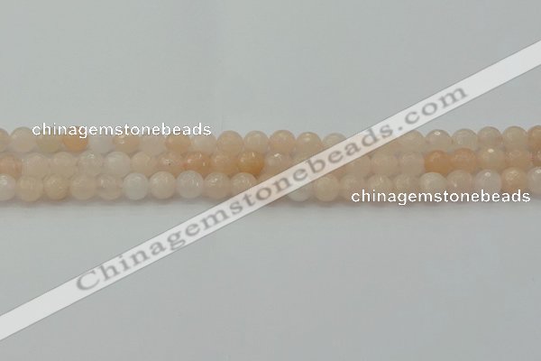 CPI210 15.5 inches 4mm faceted round pink aventurine jade beads