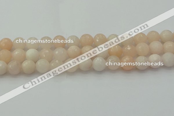 CPI214 15.5 inches 12mm faceted round pink aventurine jade beads