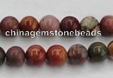 CPJ102 15.5 inches 8mm round picasso jasper gemstone beads wholesale