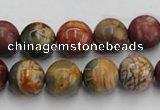 CPJ104 15.5 inches 12mm round picasso jasper gemstone beads wholesale