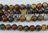 CPJ152 15.5 inches 6mm round picasso jasper gemstone beads