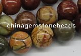 CPJ16 15.5 inches 8mm round picasso jasper beads wholesale