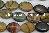 CPJ165 15.5 inches 12*16mm oval picasso jasper gemstone beads