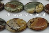 CPJ167 15.5 inches 18*25mm oval picasso jasper gemstone beads