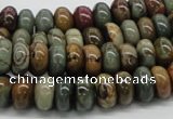 CPJ18 15.5 inches 5*8mm rondelle picasso jasper beads wholesale