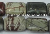 CPJ31 15.5 inches 18*25mm rectangle picasso jasper beads wholesale