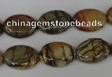 CPJ357 15.5 inches 13*18mm oval picasso jasper gemstone beads