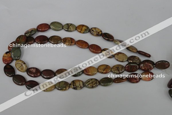 CPJ357 15.5 inches 13*18mm oval picasso jasper gemstone beads