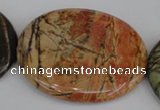 CPJ359 15.5 inches 40*50mm oval picasso jasper gemstone beads