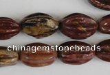 CPJ371 15.5 inches 10*18mm starfruit picasso jasper gemstone beads