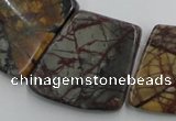 CPJ379 Top drilled 18*25mm - 26*32mm trapezoid picasso jasper beads