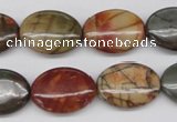 CPJ404 15 inches 15*20mm oval picasso jasper gemstone beads