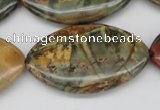 CPJ412 15 inches 25*40mm marquise picasso jasper gemstone beads