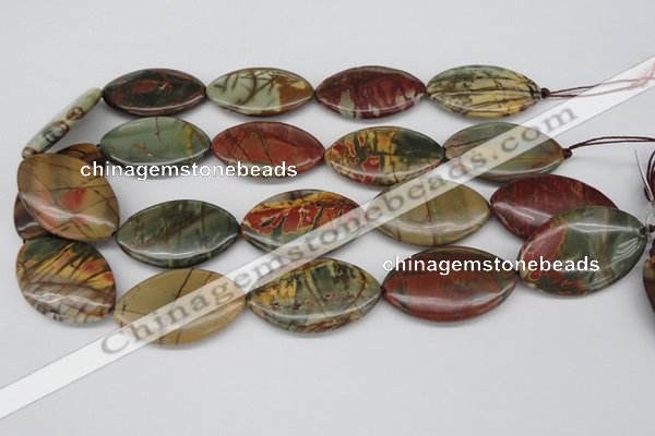 CPJ412 15 inches 25*40mm marquise picasso jasper gemstone beads