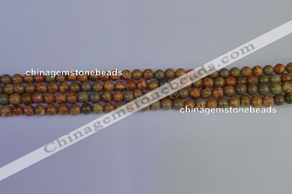 CPJ460 15.5 inches 4mm round African picture jasper beads