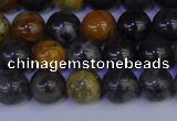 CPJ472 15.5 inches 8mm round black picasso jasper beads wholesale