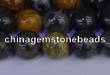 CPJ474 15.5 inches 12mm round black picasso jasper beads wholesale