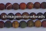 CPJ501 15.5 inches 6mm round matte picasso jasper beads wholesale