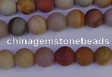 CPJ511 15.5 inches 6mm round matte polychrome jasper beads wholeasle