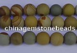 CPJ521 15.5 inches 6mm round matte wildhorse picture jasper beads