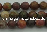 CPJ530 15.5 inches 4mm faceted round picasso jasper beads