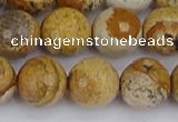 CPJ559 15.5 inches 12mm faceted round picture jasper beads