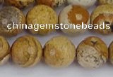 CPJ559 15.5 inches 12mm faceted round picture jasper beads