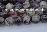 CPJ602 15.5 inches 8mm round purple striped jasper beads wholesale