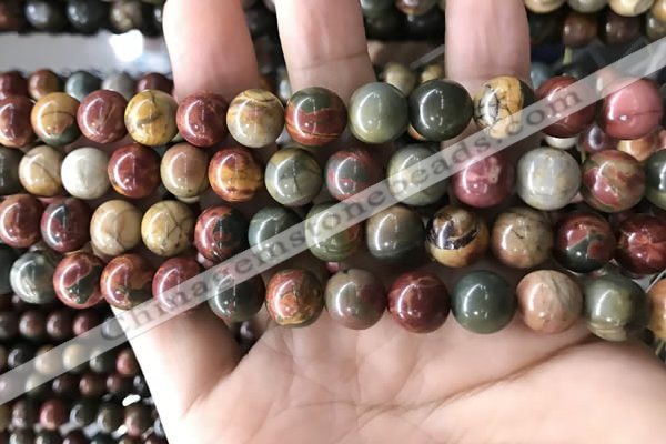 CPJ636 15.5 inches 10mm round picasso jasper beads wholesale