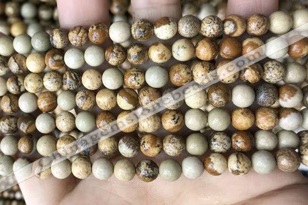 CPJ659 15.5 inches 6mm round picture jasper beads wholesale