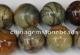 CPJ66 15.5 inches 18mm round picasso jasper gemstone beads