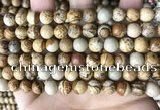 CPJ660 15.5 inches 8mm round picture jasper beads wholesale