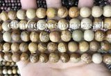 CPJ661 15.5 inches 10mm round picture jasper beads wholesale