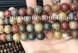 CPJ674 15.5 inches 12mm round picasso jasper beads wholesale