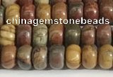 CPJ676 15.5 inches 2.5*4mm rondelle picasso jasper beads wholesale