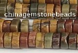 CPJ680 15.5 inches 2.5*4mm heishi picasso jasper beads wholesale