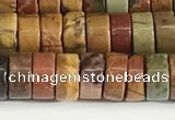 CPJ681 15.5 inches 3*6mm heishi picasso jasper beads wholesale