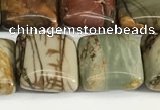 CPJ686 15.5 inches 12*12mm square picasso jasper beads wholesale