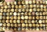CPJ772 15 inches 6mm faceted round picture jasper beads wholesale