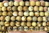 CPJ774 15 inches 10mm faceted round picture jasper beads wholesale
