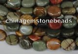 CPJ82 15.5 inches 8*10mm oval picasso jasper gemstone beads